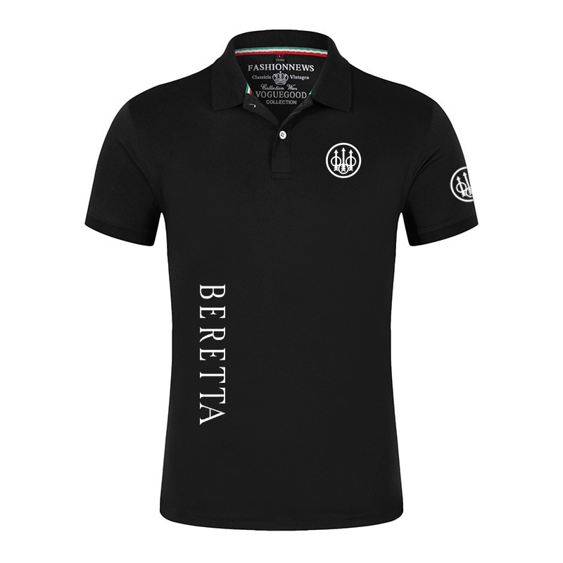 2021 베레타 프린팅 여름 남성 폴로 캐주얼 반팔 아웃도어 셔츠 남성용 클래식 상의, 맞춤형 인기 티셔츠